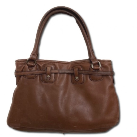 Vintage Michael Kors handbag in softest saddle brown leather with brass hardware - Picture 5 of 9